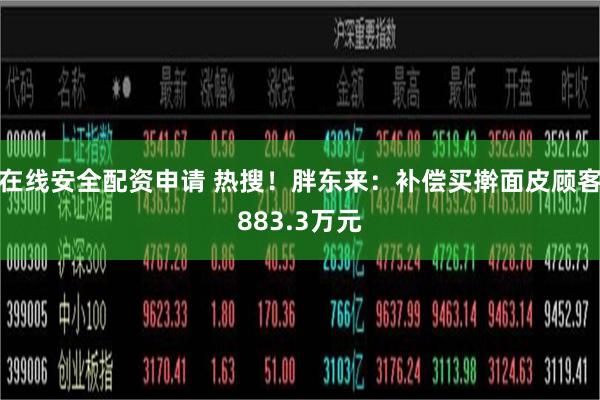 在线安全配资申请 热搜！胖东来：补偿买擀面皮顾客883.3万元