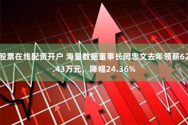 股票在线配资开户 海量数据董事长闫忠文去年领薪62.43万元，降幅24.36%