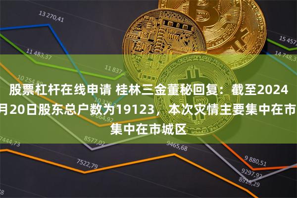 股票杠杆在线申请 桂林三金董秘回复：截至2024年6月20日股东总户数为19123，本次灾情主要集中在市城区