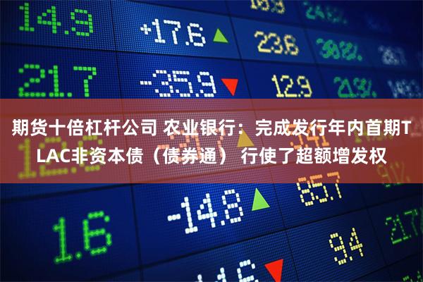 期货十倍杠杆公司 农业银行：完成发行年内首期TLAC非资